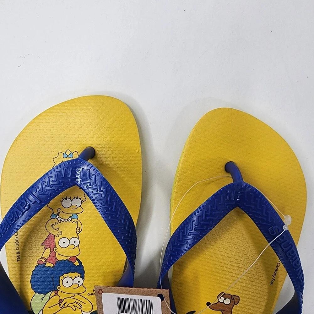 Havaianas The Simpsons Flip Flops Men's 6/7 EUR 39/40 Cit Yellow $34 MSRP NWT
